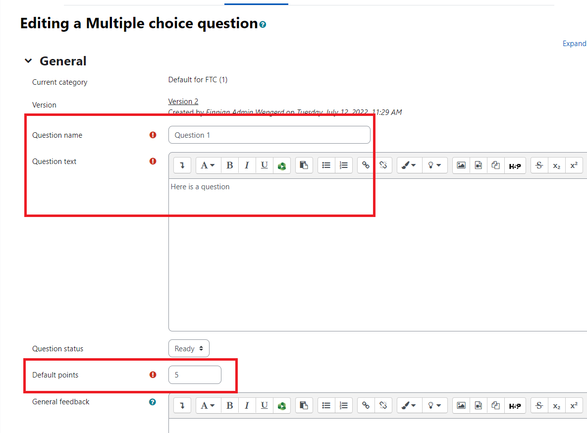 Activities: Creating Questions | Moodle